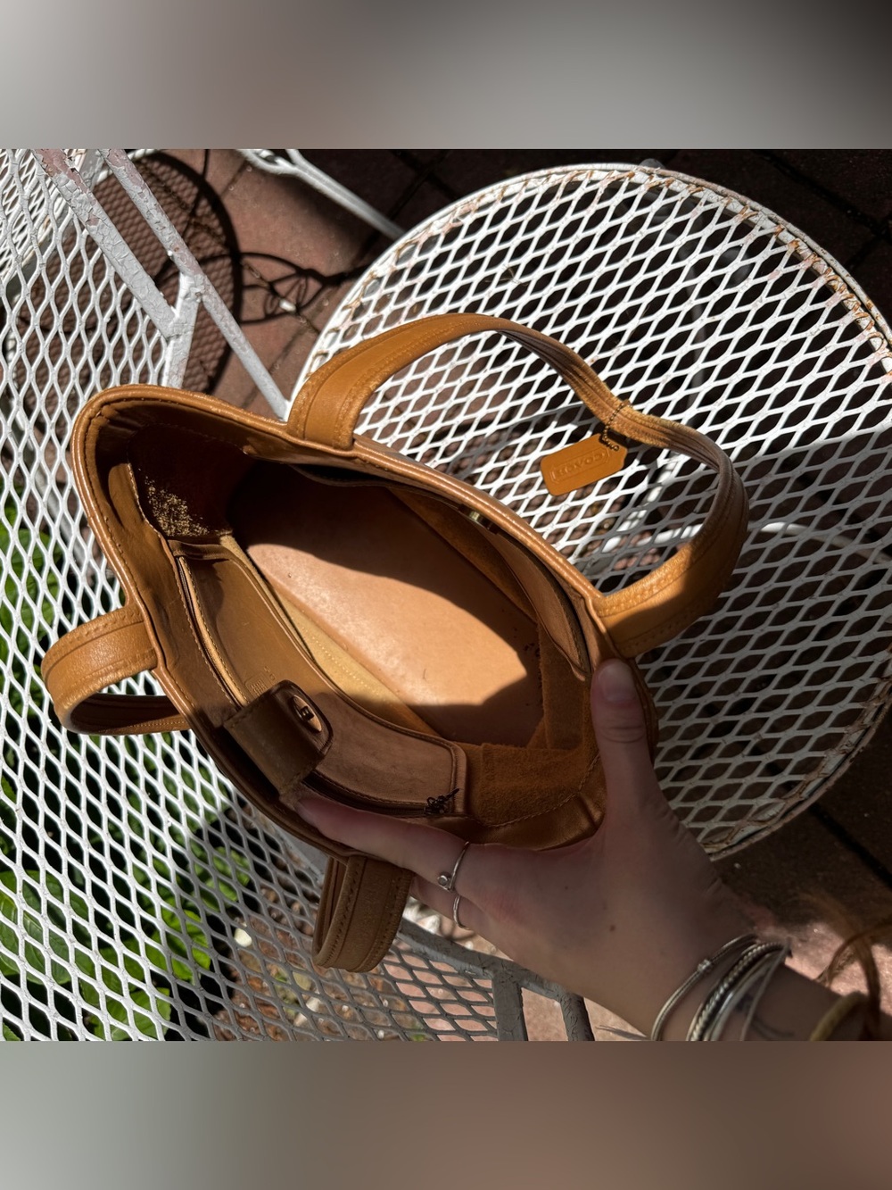 Vintage 90’s Coach Tan Mini Tote - Picture 7 of 8